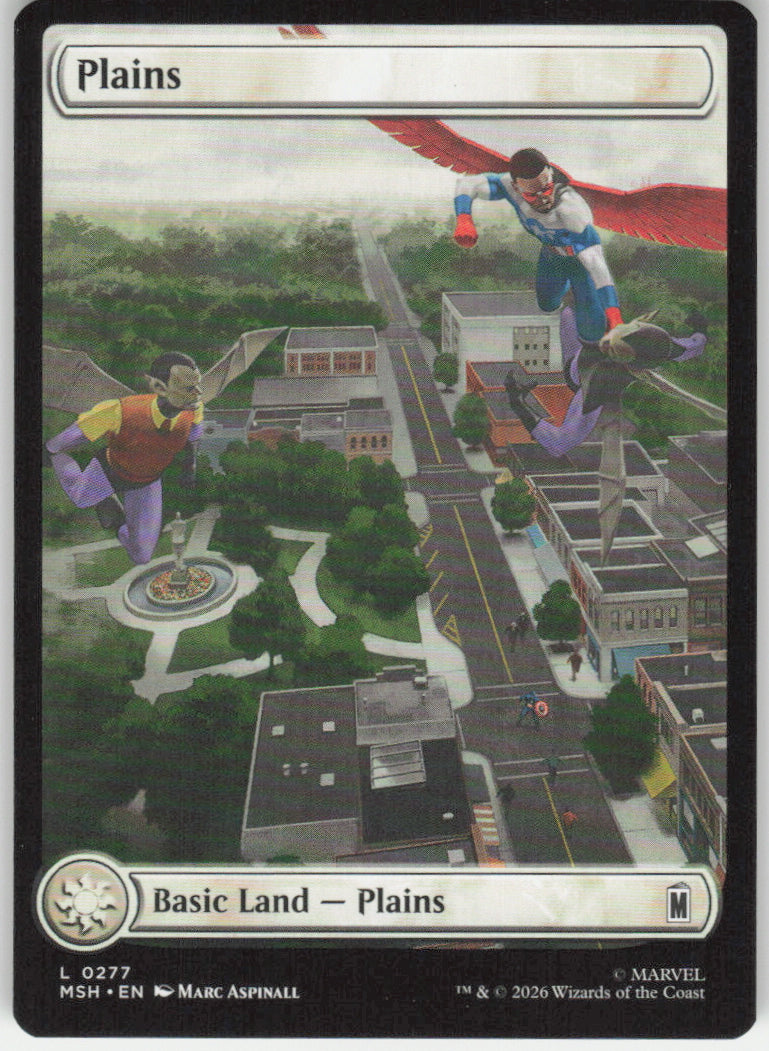 Plains #277 Marvel Super Heroes MTG Non-Foil English