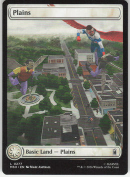 Plains #277 Marvel Super Heroes MTG Non-Foil English
