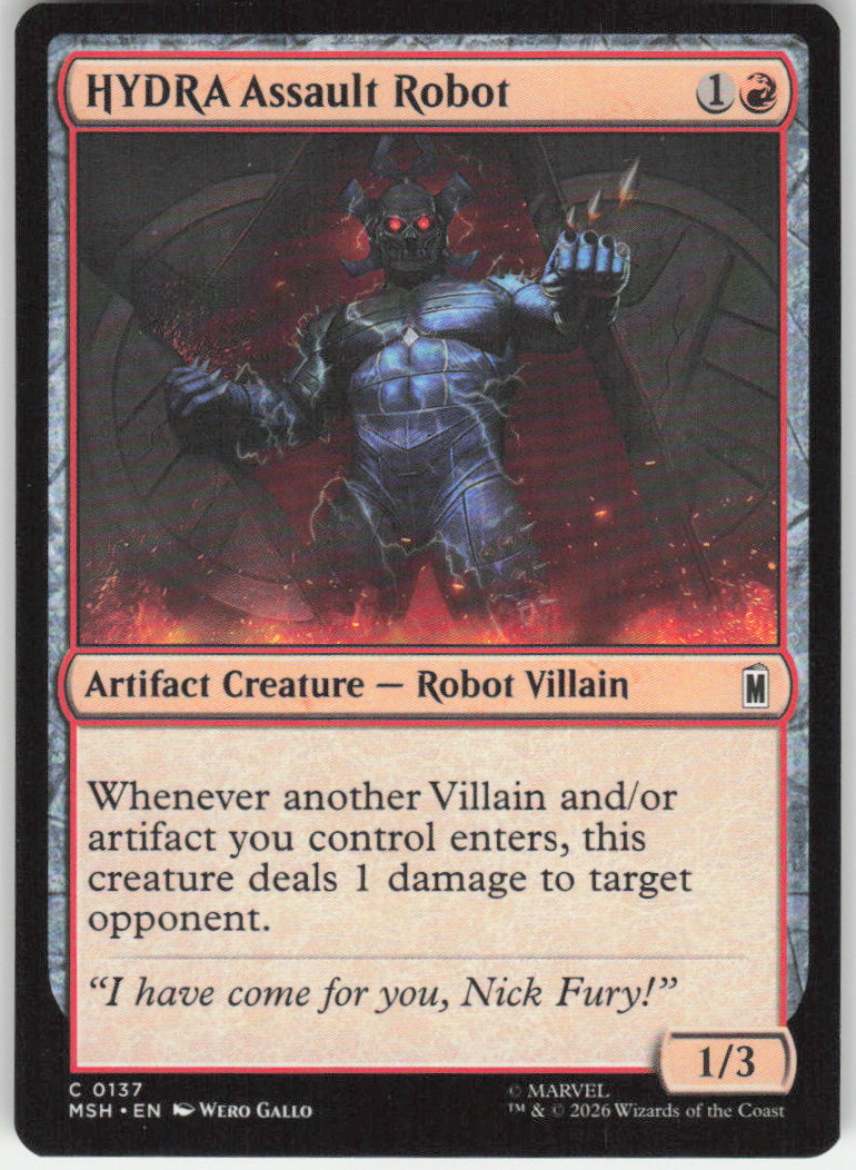 HYDRA Assault Robot #137 Marvel Super Heroes MTG Non-Foil English