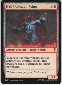 HYDRA Assault Robot #137 Marvel Super Heroes MTG Non-Foil English