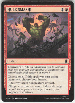 HULK SMASH! #135 Marvel Super Heroes MTG Non-Foil English