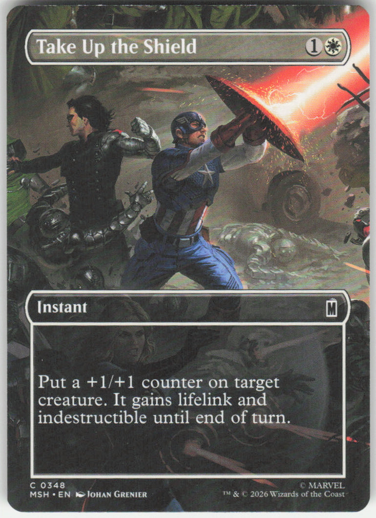 Take Up the Shield #348 Marvel Super Heroes MTG Non-Foil English