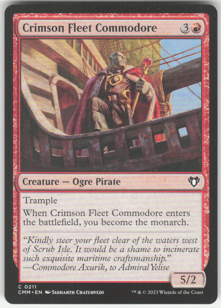 Crimson Fleet Commodore #211 Commander Masters MTG Non-Foil English