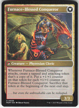 Sun-Blessed Guardian // Furnace-Blessed Conqueror #38 MOM MTG Non-Foil English