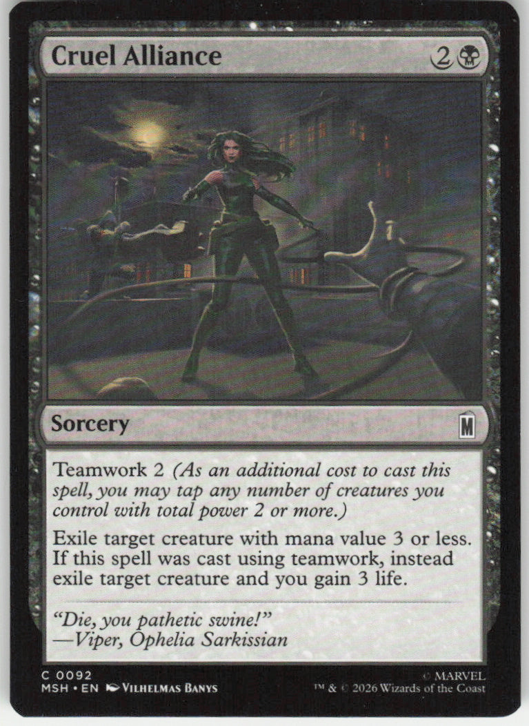 Cruel Alliance #92 Marvel Super Heroes MTG Non-Foil English