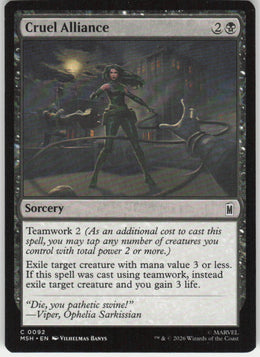 Cruel Alliance #92 Marvel Super Heroes MTG Non-Foil English