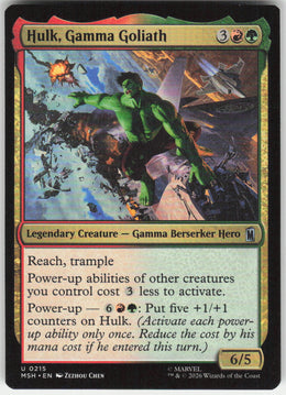 Hulk, Gamma Goliath #215 Marvel Super Heroes MTG Non-Foil English
