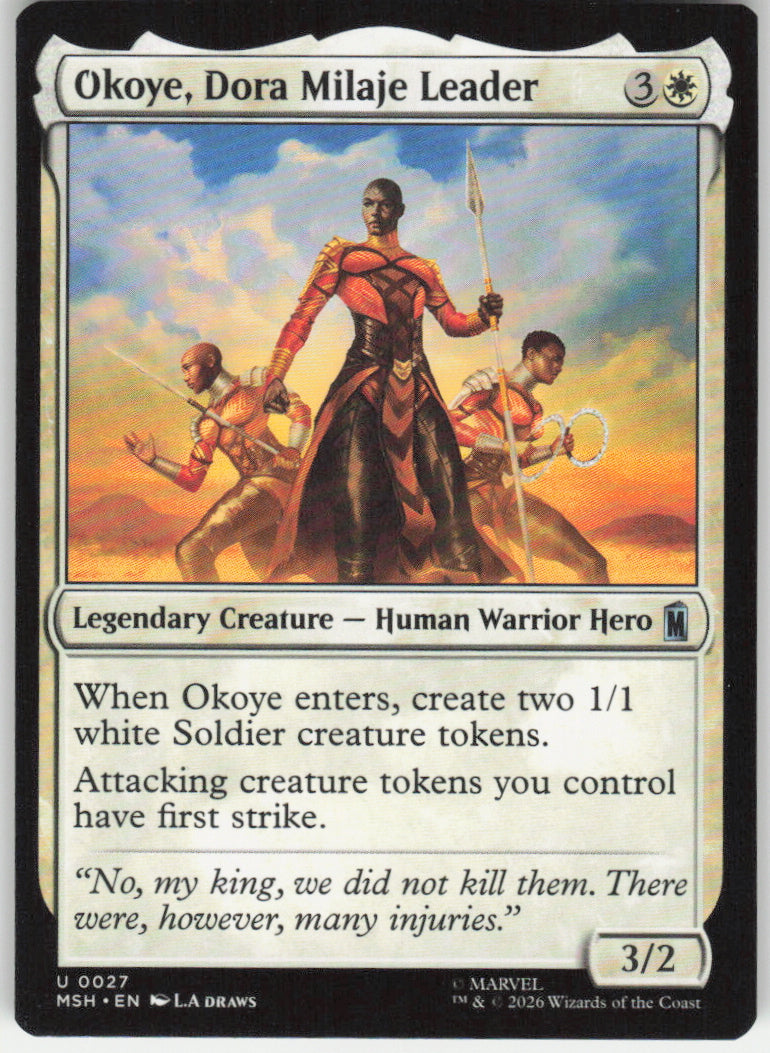 Okoye, Dora Milaje Leader #27 Marvel Super Heroes MTG Non-Foil English