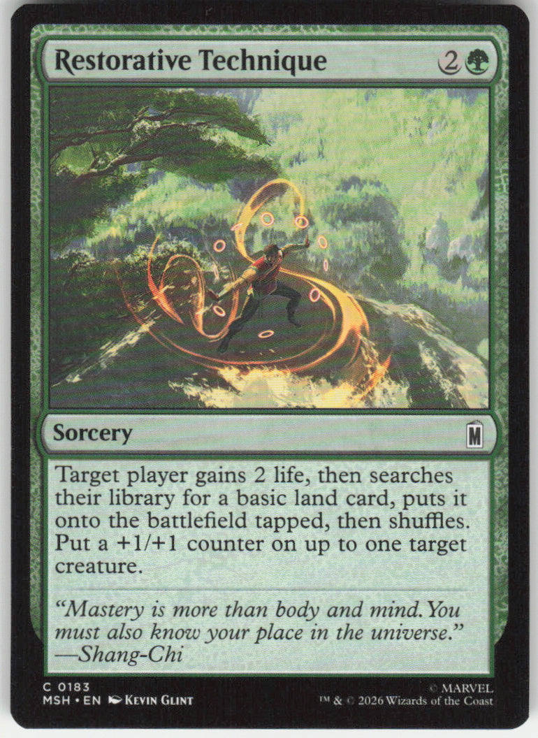 Restorative Technique #183 Marvel Super Heroes MTG Non-Foil English