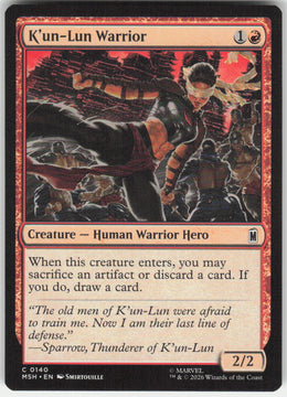 K'un-Lun Warrior #140 Marvel Super Heroes MTG Non-Foil English