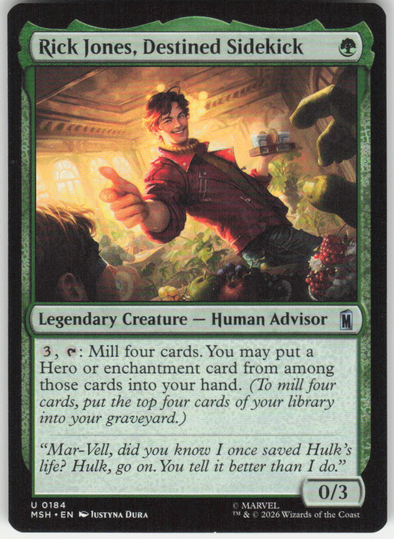 Rick Jones, Destined Sidekick #184 Marvel Super Heroes MTG Non-Foil English