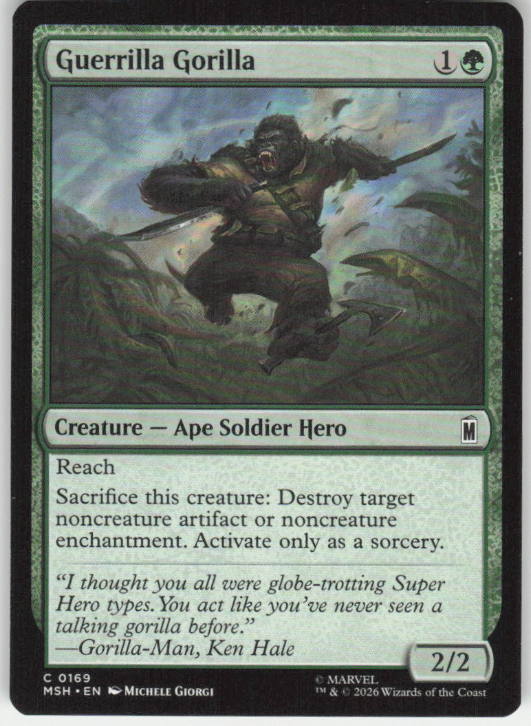 Guerrilla Gorilla #169 Marvel Super Heroes MTG Non-Foil English