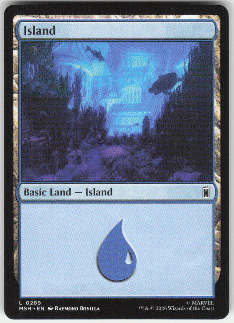 Island #289 Marvel Super Heroes MTG Non-Foil English