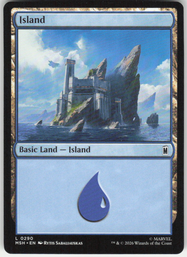Island #290 Marvel Super Heroes MTG Non-Foil English