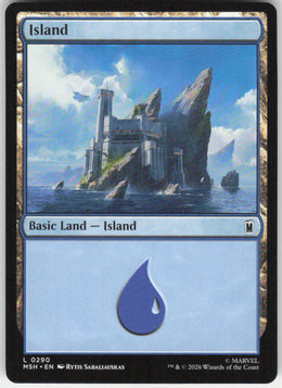 Island #290 Marvel Super Heroes MTG Non-Foil English