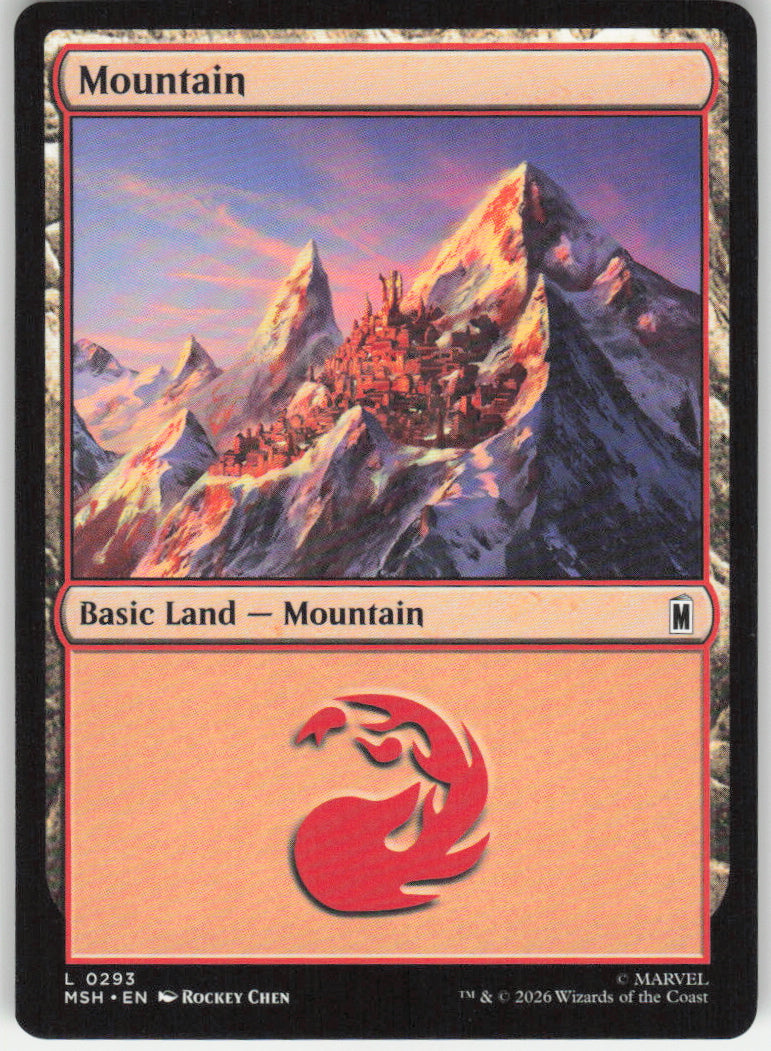 Mountain #293 Marvel Super Heroes MTG Non-Foil English
