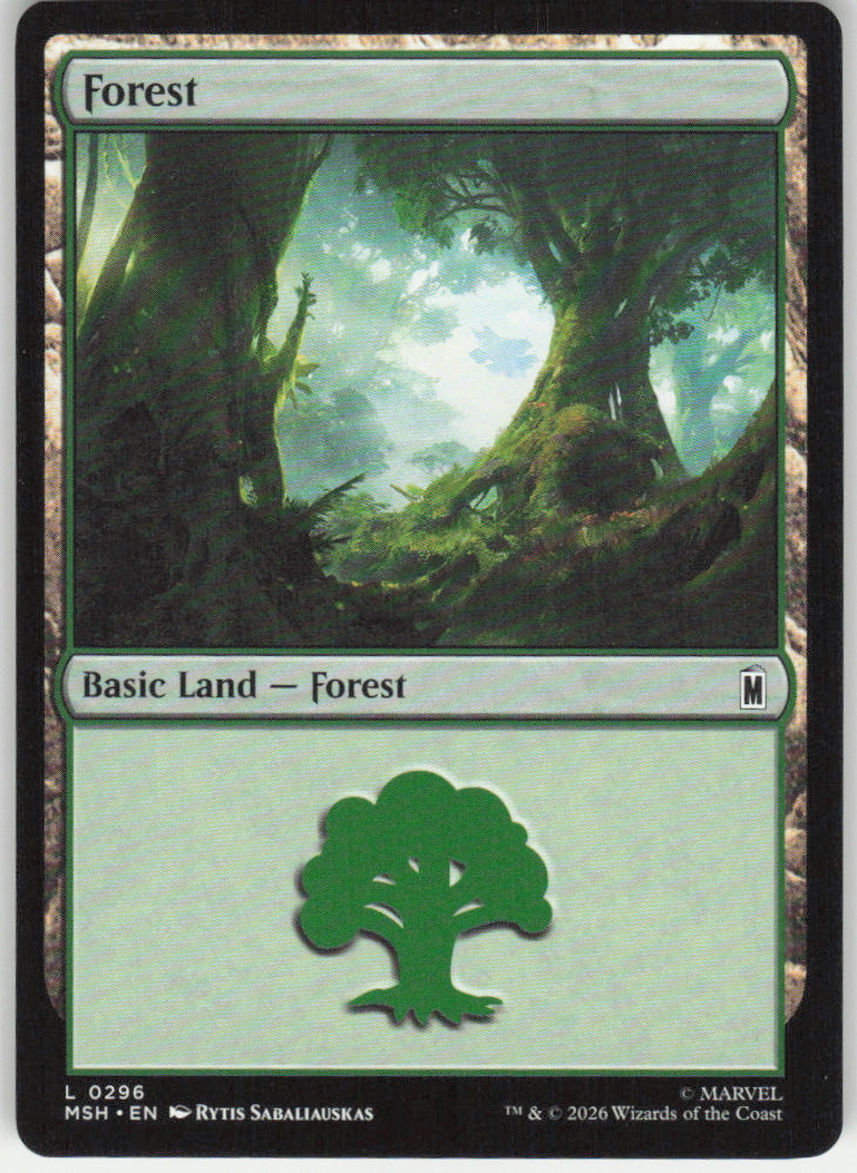 Forest #296 Marvel Super Heroes MTG Non-Foil English