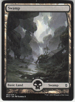 Swamp #264/274 Battle for Zendikar MTG Non-Foil English