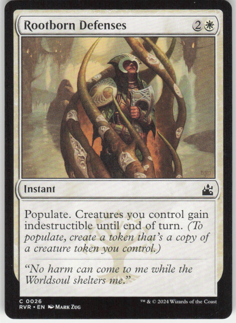 Rootborn Defenses #26 Ravnica Remastered MTG Non-Foil English