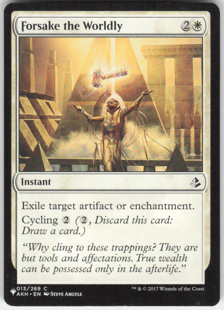 Forsake the Worldly #13/269 Amonkhet MTG Non-Foil English