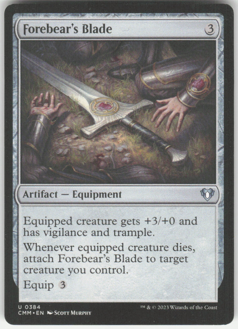 Forebear's Blade #384 Commander Masters MTG Non-Foil English