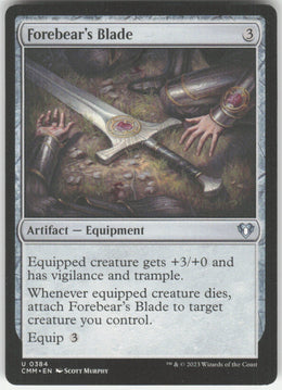 Forebear's Blade #384 Commander Masters MTG Non-Foil English