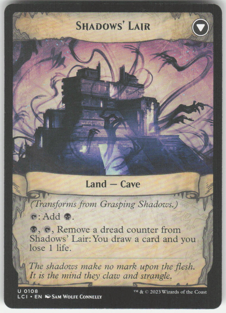 Grasping Shadows // Shadows' Lair #108 The Lost Caverns of Ixalan MTG Non-Foil
