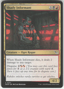 Shady Informant #231 Murders at Karlov Manor MTG Non-Foil English