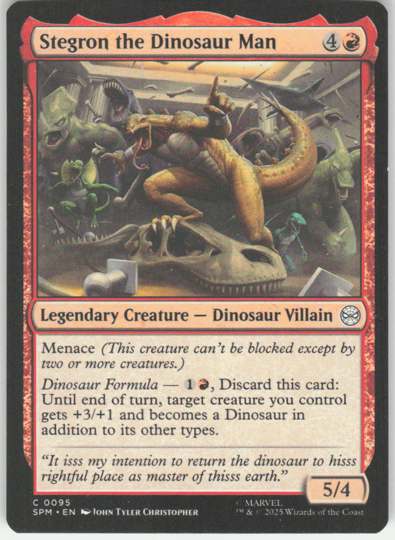 Stegron the Dinosaur Man #95 Marvel's Spider-Man MTG Non-Foil English