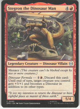 Stegron the Dinosaur Man #95 Marvel's Spider-Man MTG Non-Foil English