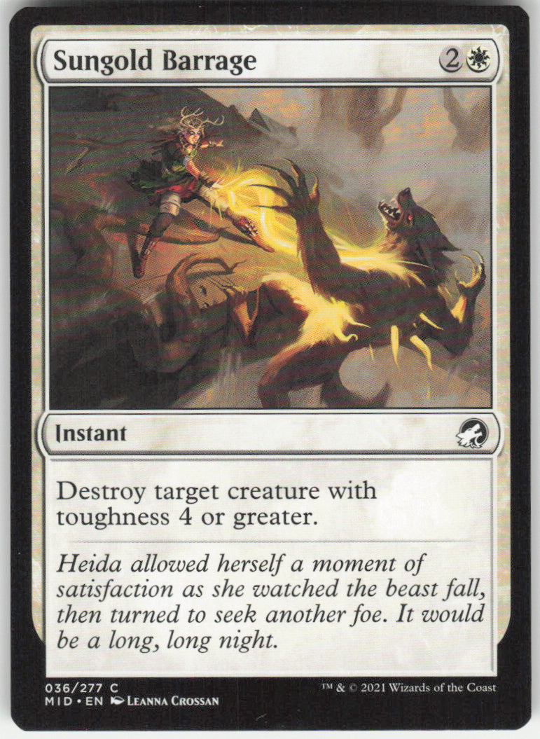 Sungold Barrage #36/277 Non-Foil
