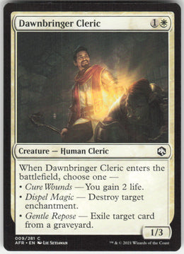 Dawnbringer Cleric #9/281 Non-Foil