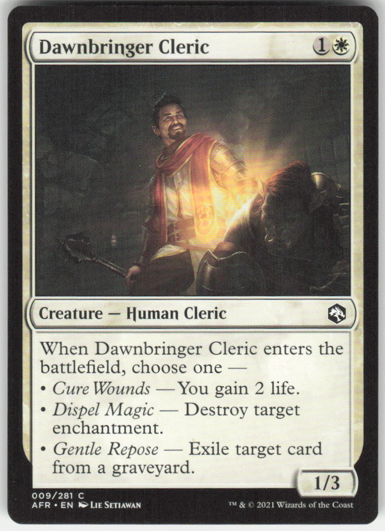 Dawnbringer Cleric #9/281 Non-Foil