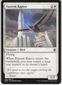 Tazeem Raptor #43/280 Non-Foil