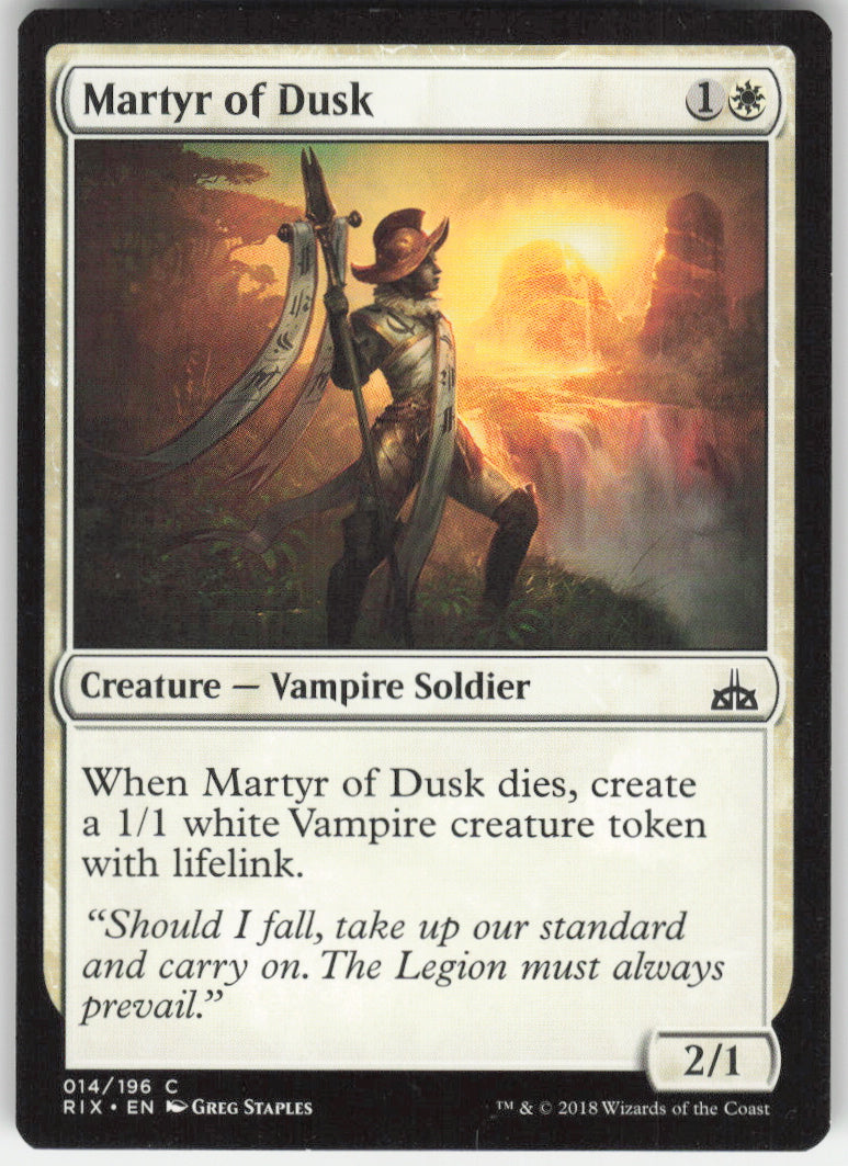 Martyr of Dusk #14/196 Non-Foil