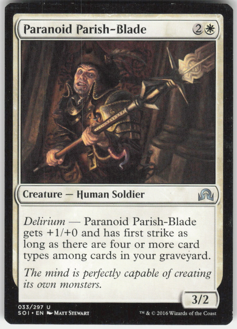 Paranoid Parish-Blade #33/297 Non-Foil