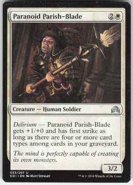 Paranoid Parish-Blade #33/297 Non-Foil