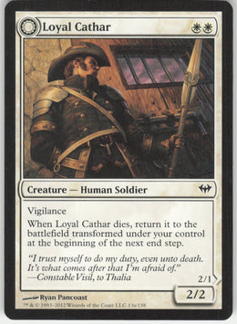 Loyal Cathar // Unhallowed Cathar #13/158 Non-Foil