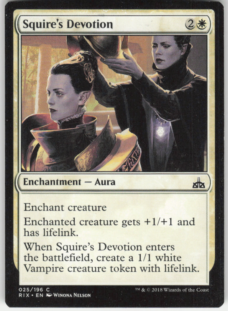 Squire's Devotion #25/196 Non-Foil