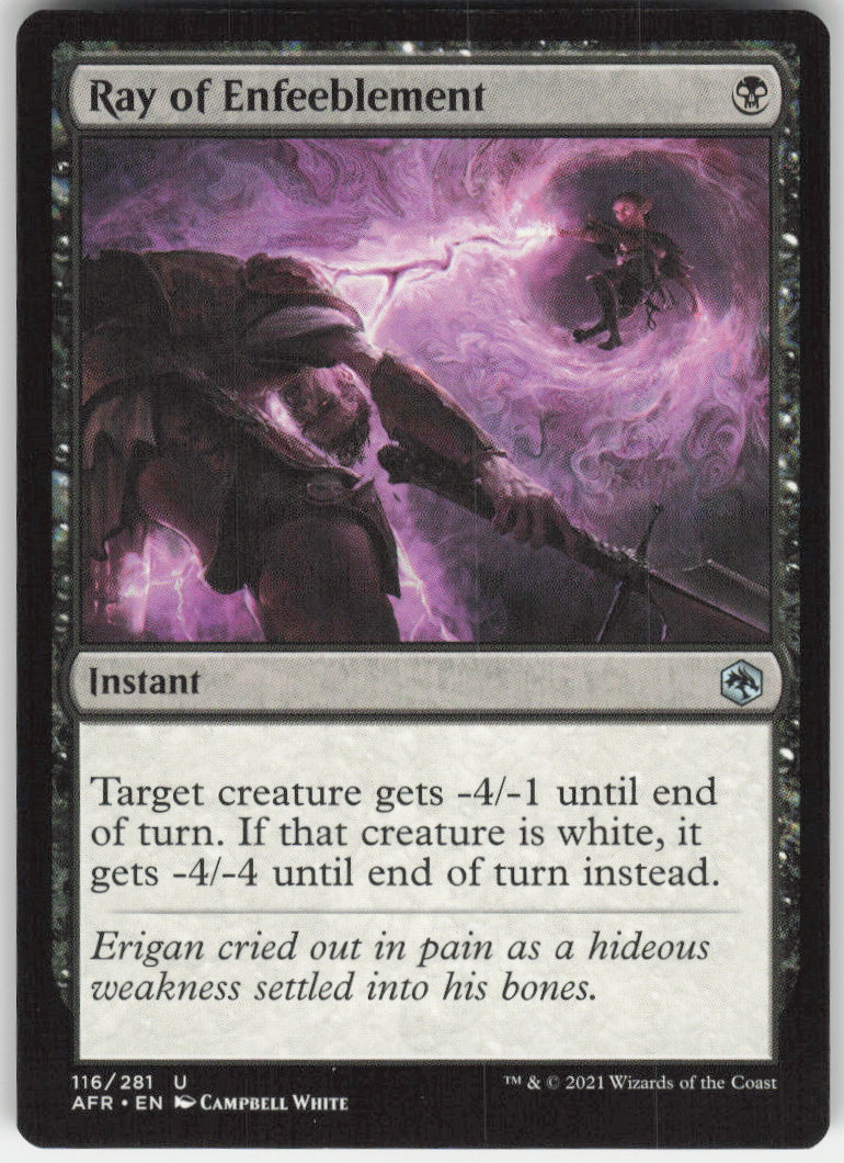 Ray of Enfeeblement #116/281 Non-Foil