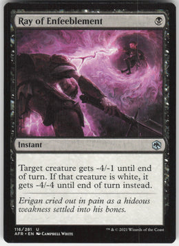 Ray of Enfeeblement #116/281 Non-Foil