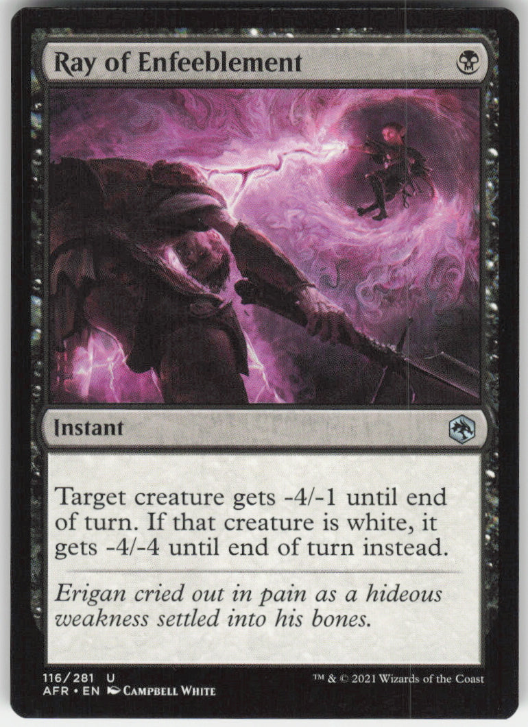 Ray of Enfeeblement #116/281 Non-Foil