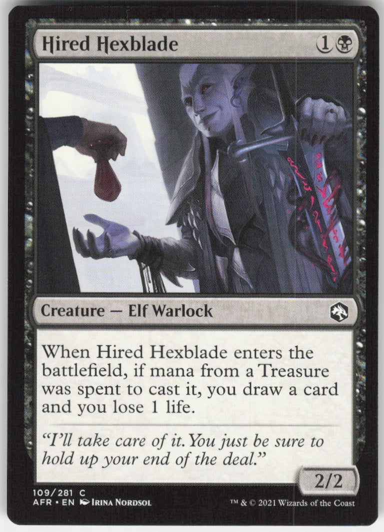 Hired Hexblade #109/281 Non-Foil