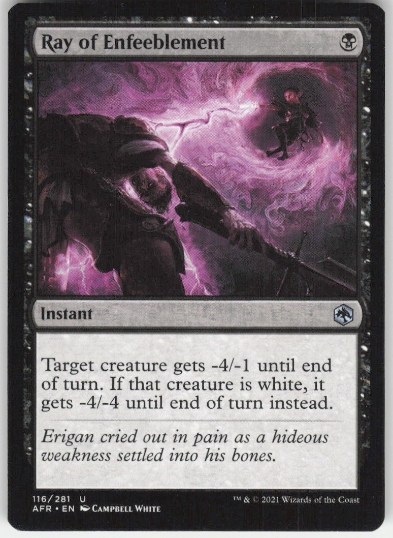 Ray of Enfeeblement #116/281 Non-Foil