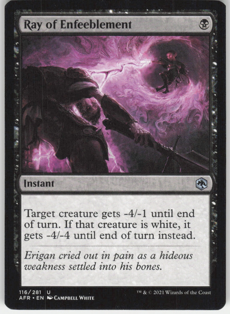 Ray of Enfeeblement #116/281 Non-Foil