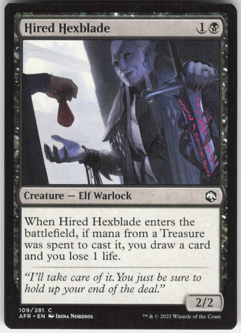 Hired Hexblade #109/281 Non-Foil