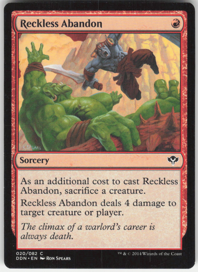 Reckless Abandon #20/82 Non-Foil