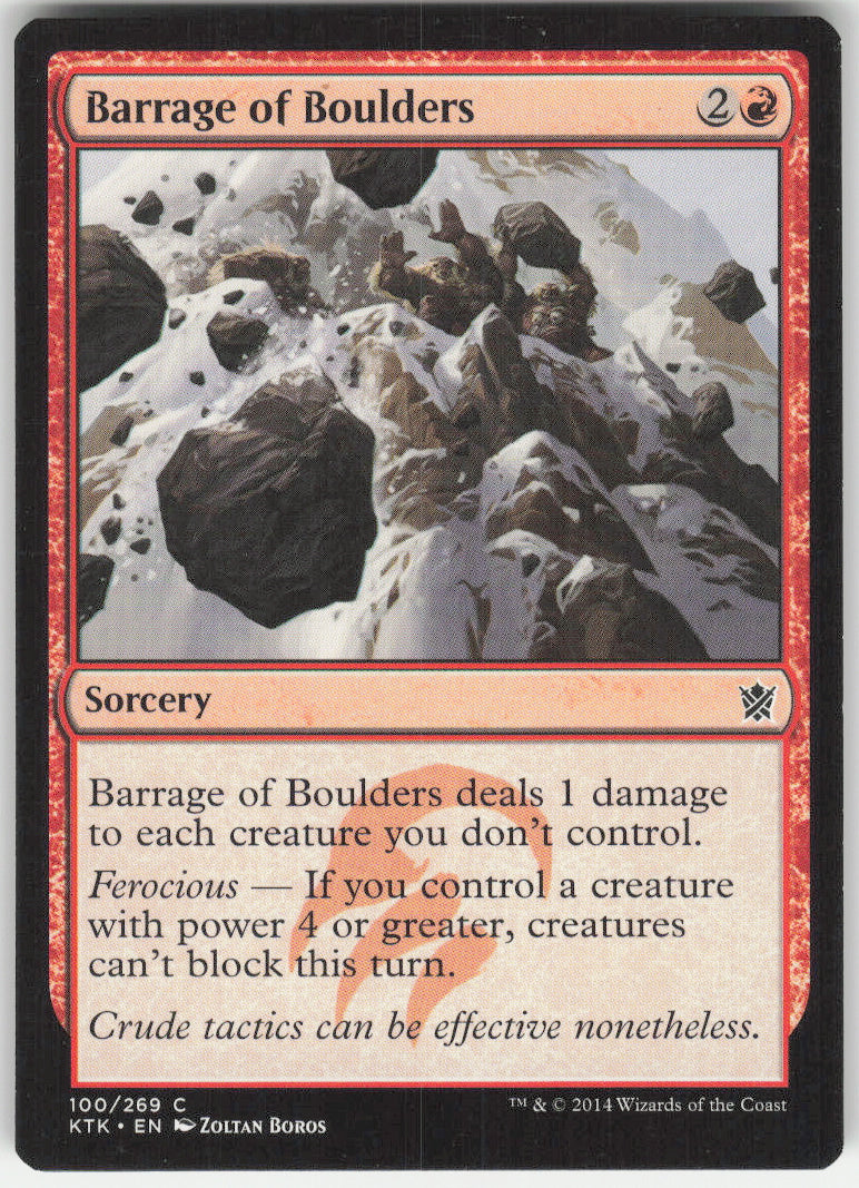 Barrage of Boulders #100/269 Non-Foil