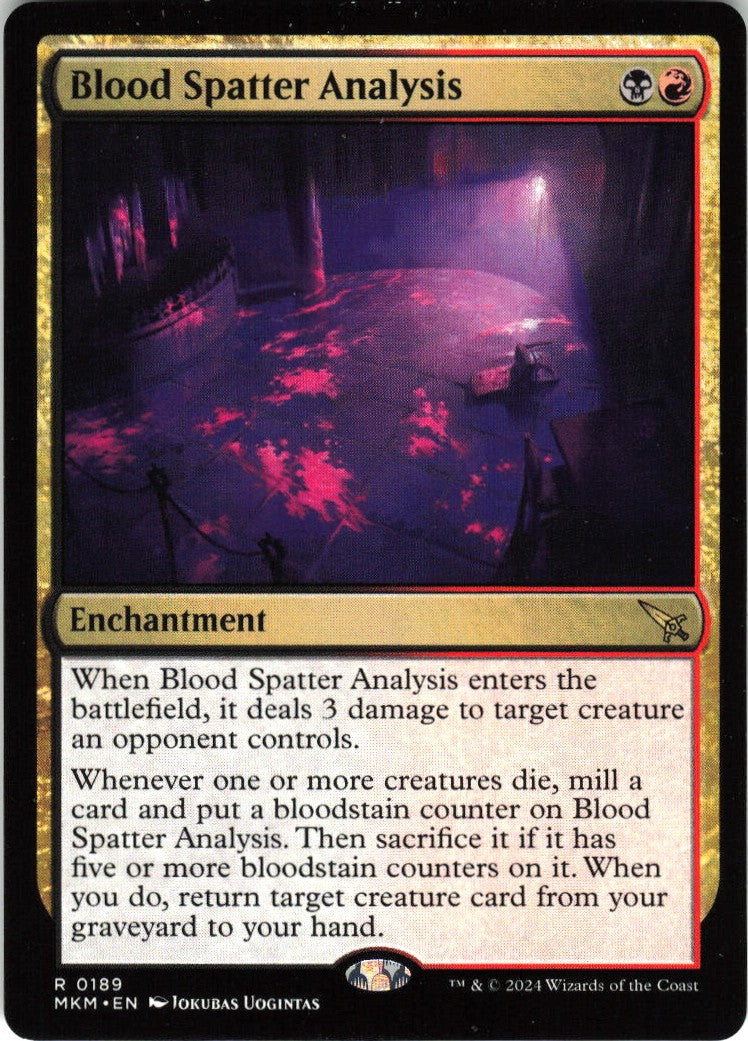 Blood Spatter Analysis #189 NM