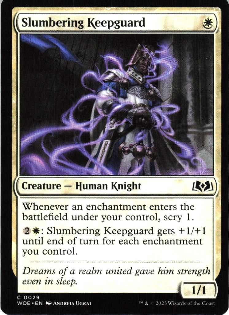 Slumbering Keepguard #29 Wilds of Eldraine MTG Non-Foil English
